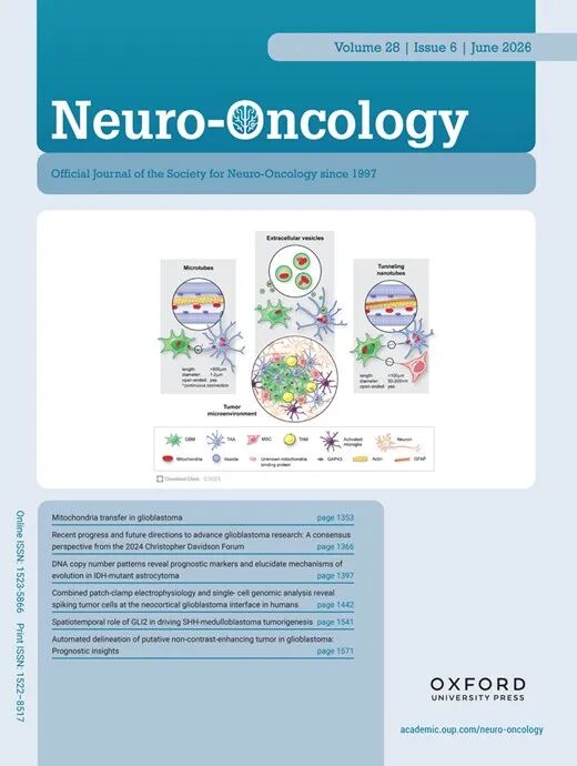 【期刊速览】《Neuro-Oncology》2026年6月速览