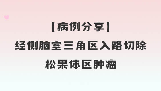 【病例分享】经侧脑室三角区入路切除松果体区肿瘤