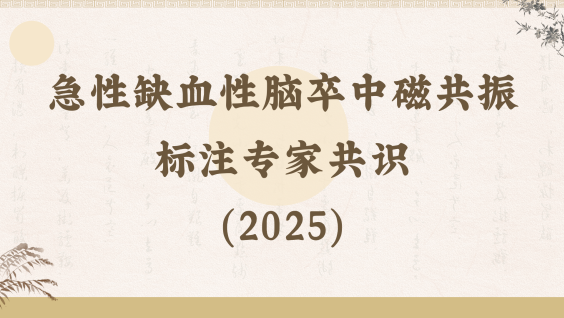 急性缺血性脑卒中磁共振标注专家共识（2025）