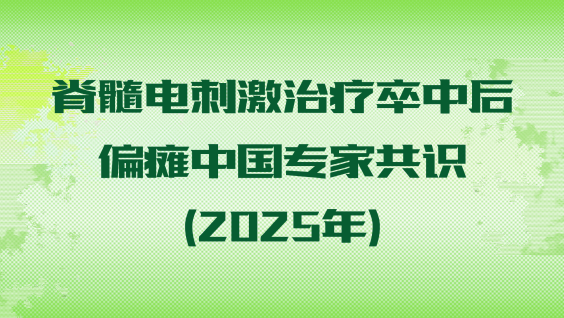 脊髓电刺激治疗卒中后偏瘫中国专家共识(2025年)