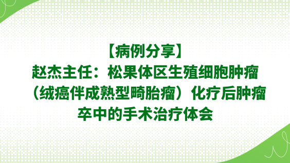 【病例分享】赵杰主任：松果体区生殖细胞肿瘤（绒癌伴成熟型畸胎瘤）化疗后肿瘤卒中的手术治疗体会