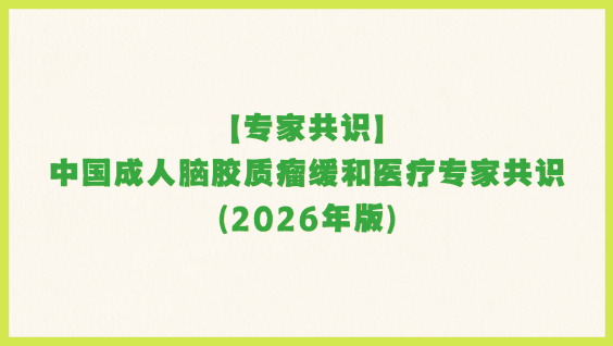 【专家共识】中国成人脑胶质瘤缓和医疗专家共识（2026年版）